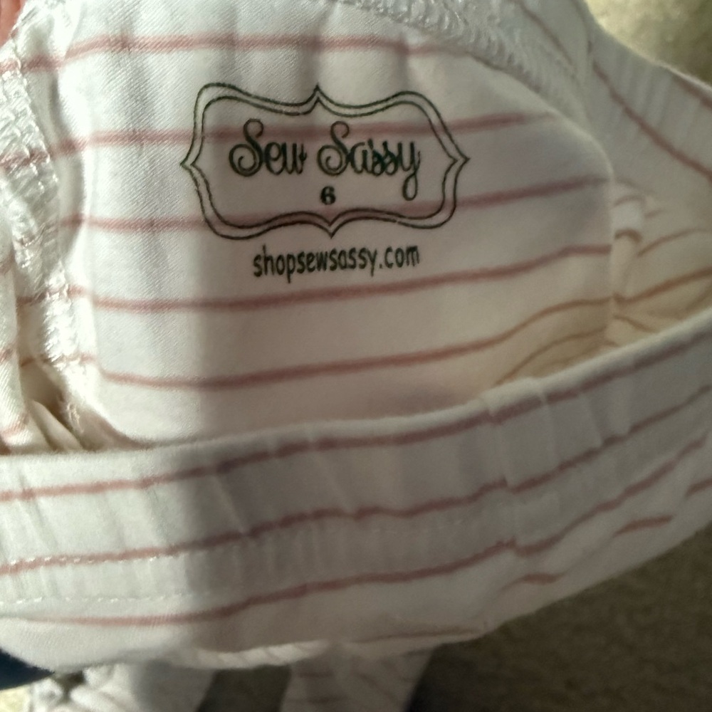 Pink Striped Ruffle Leggings - Picture 6 of 6